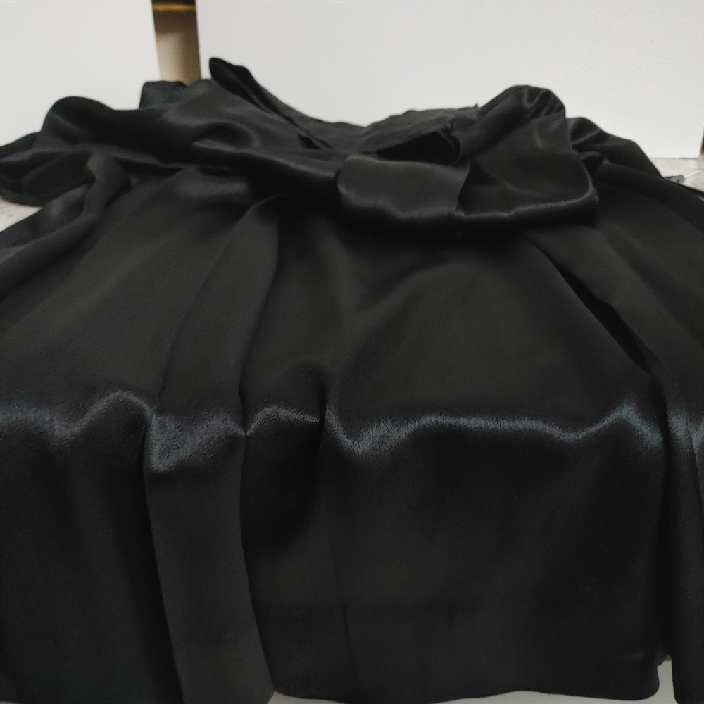 VTG Something! Oscar De la Renta Black Satin Maxi Skirt XXS-XS - Picture 13 of 17